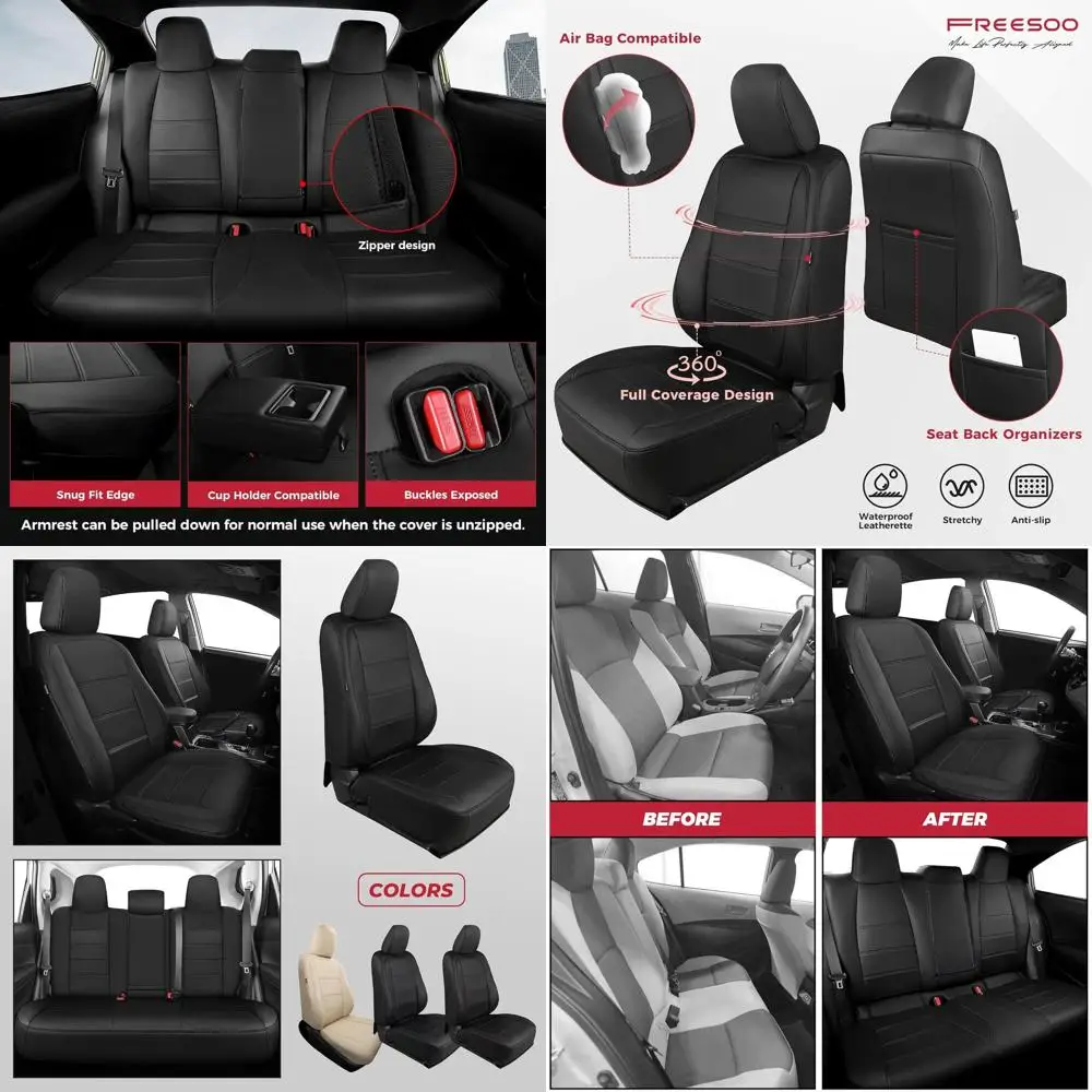 

Чехлы на сиденья Toyota Corolla LE 2023 2024 2025 2026, чехлы на автомобильные сиденья по индивидуальному заказу, полный комплект, роскошные кожаные чехлы на сиденья для автомобилей,