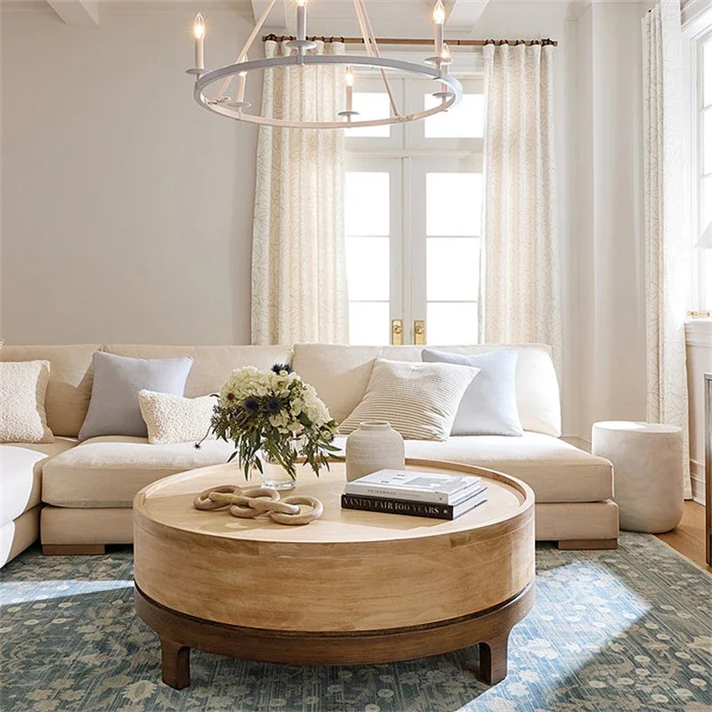 # Rustic Multifunctional Coffee Table Designer Storage Wood Coffee Table Living Room Minimalist Table De Salon Basse Furniture