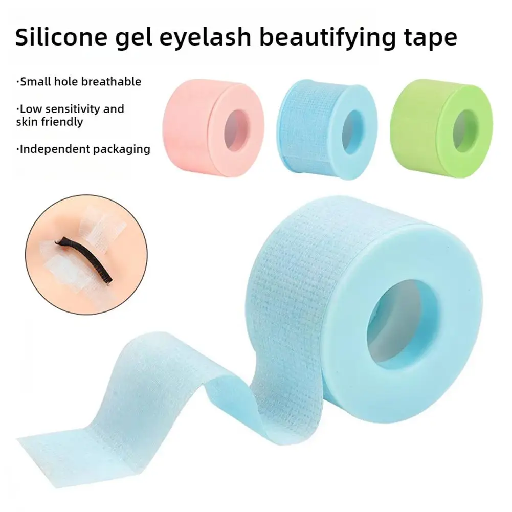 Coussinet sous les yeux bleu respirant pour Extensions de cils, peau sensible, Non tissé, Micropore, Gel de Silicone, bande de cils R0e0
