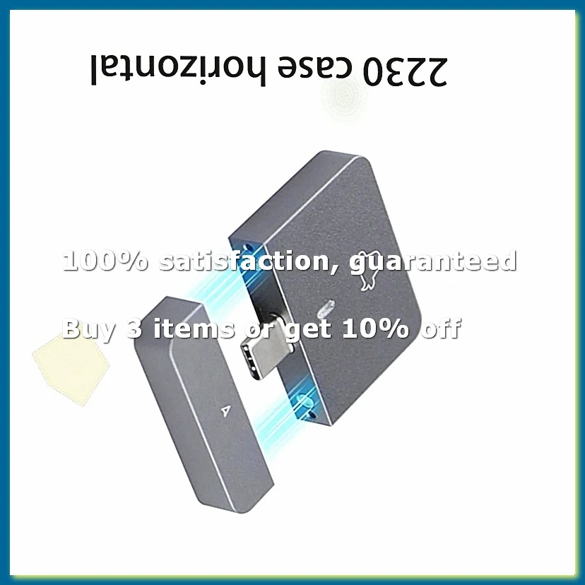 M.2 NVMe 2230 SSD Enclosure USB C Adapter 10Gbps USB3.2 Gen2 External Case Box for M2 2230 NVMe SN740/SN530 520/PM991A A