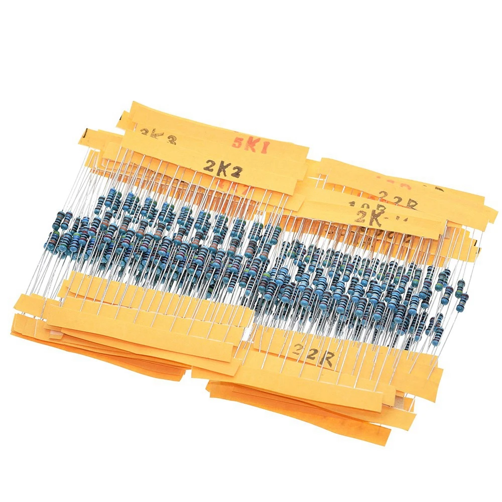 TZT 1 Pack 300Pcs 10 -1M Ohm 1/4w Resistance 1% Metal Film Resistor Resistance Assortment Kit Set 30 Kinds Each 10pcs