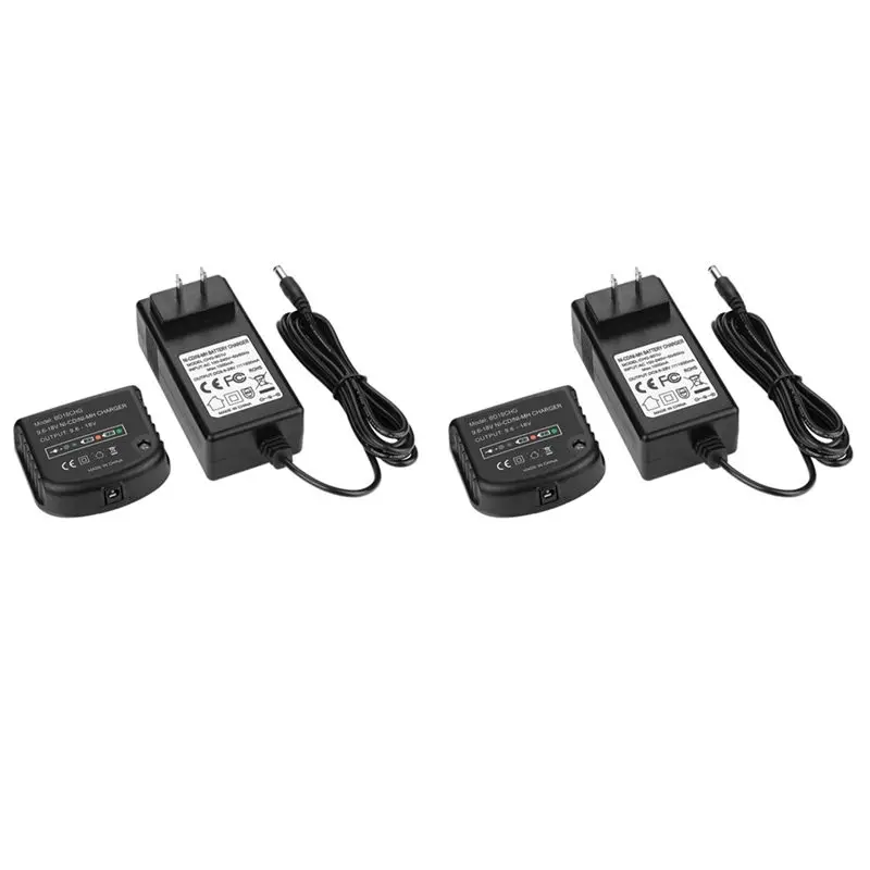 2X 9.6V-18V Multi-Volt Battery For Ni-Cd Ni-Mh Battery Hpb18 Hpb18-Ope Hpb12 Hpb14 Fs120bx US Plug