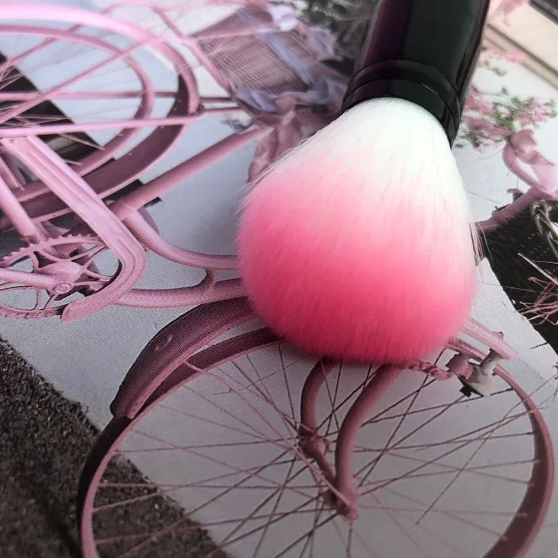 1 brocha profesional para colorete de doble punta, esponja de maquillaje para mujer, pluma cosmética Imagic para esponjas en polvo, brochas para colorete y base