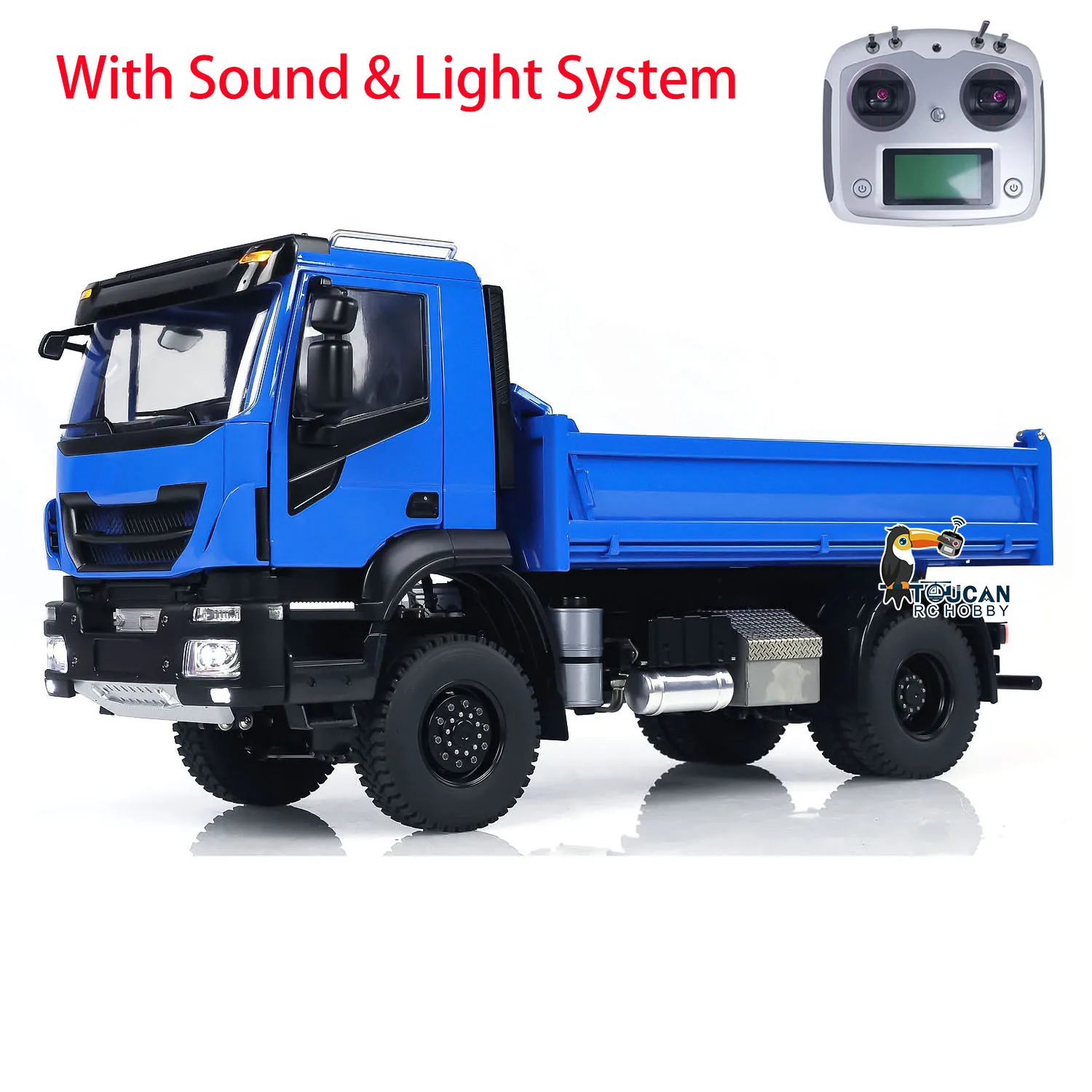 1/14 RC Metal Hydraulic Dump Truck 4x4 TOUCAN HOBBY Customized Radio Control Tipper Car Model Light Sound Set RC Toy THZH1822