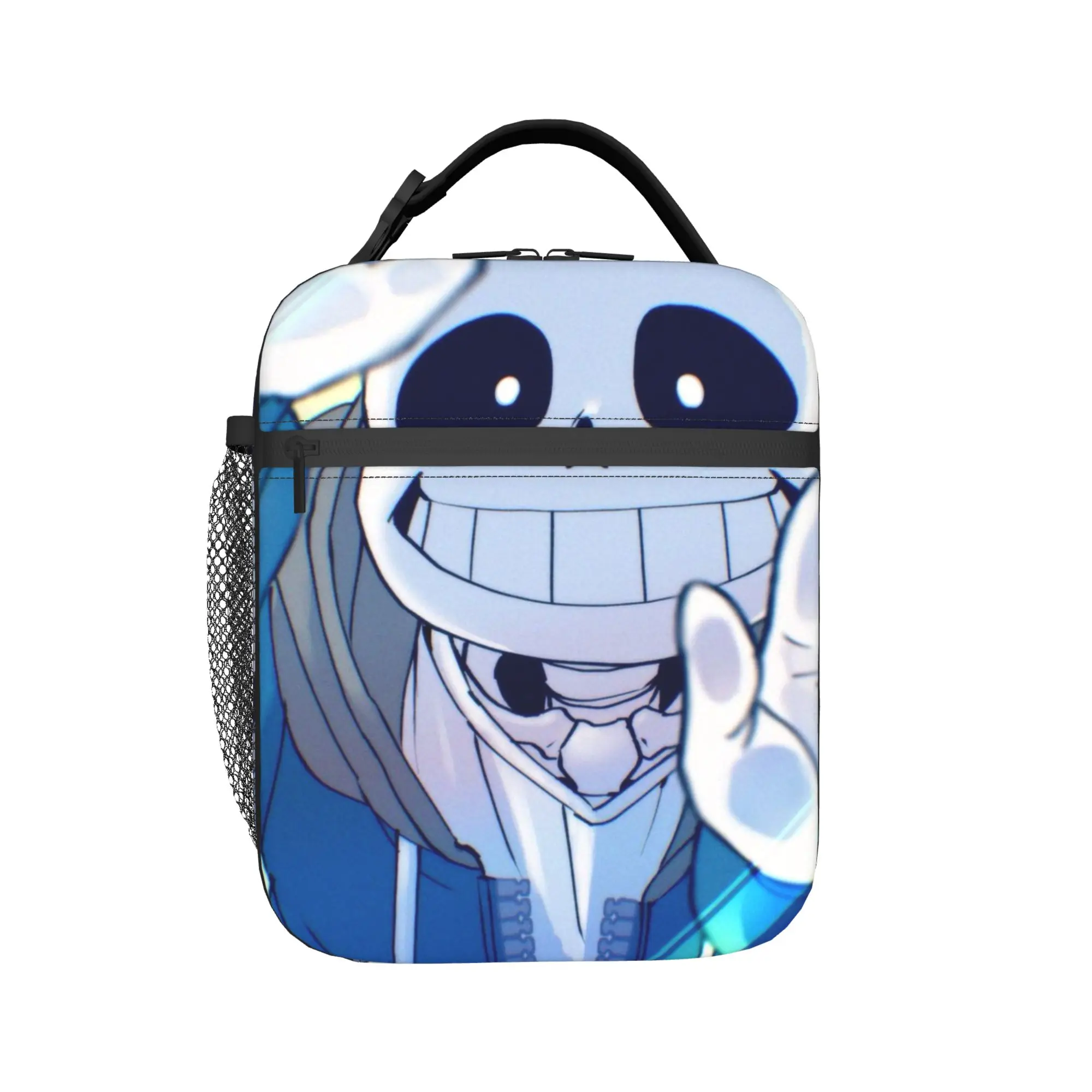 Undertales Sans Thermal Insulated Lunch Bags for Travel Reusable Food Container Bags Men Women Cooler Thermal Lunch Boxes