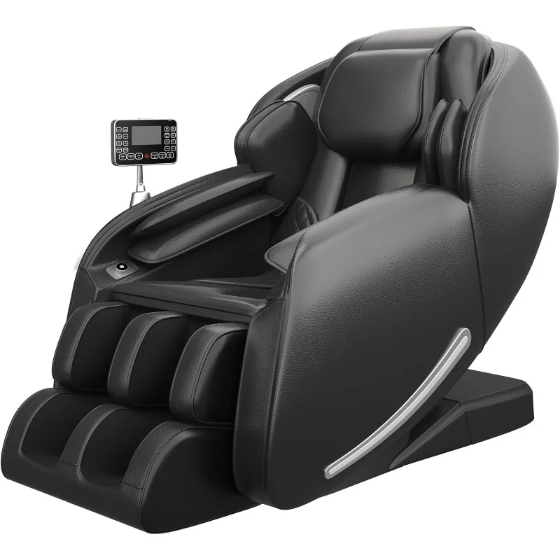 2024 Massage Chair, Full Body Zero Gravity SL-Track Shiatsu Massage Recliner Chair,Favor-06 All Black