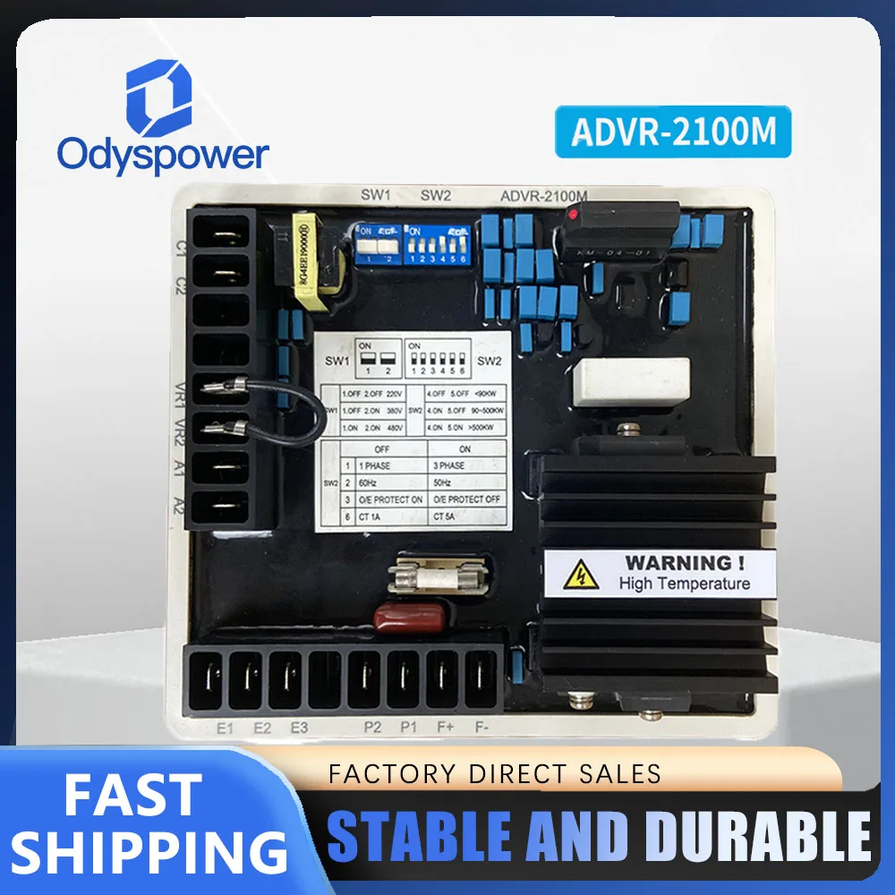 Original KUTAI ADVR‑2100M Automatic Voltage Regulator AVR, Excitation Regulation Module Compatible for Marathon PM500 Generator