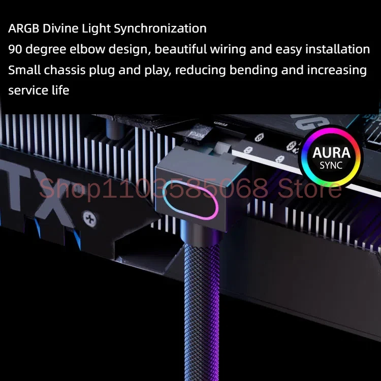 Cable de extensión de alimentación de computadora GPU8PIN Cable de extensión de tarjeta gráfica AIJS Cable de extensión continua de 1 cable
