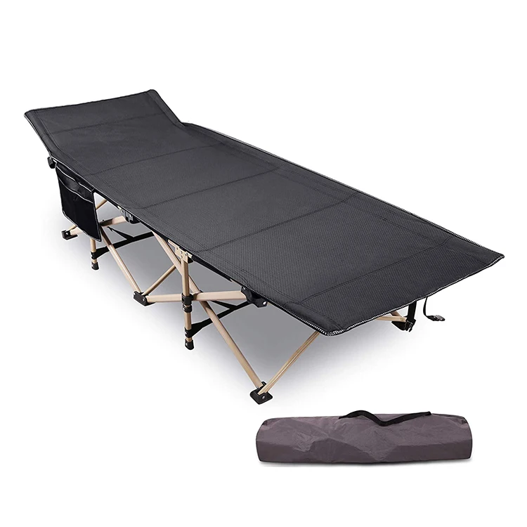 

Factory Wholesale Adjustable Folding Camping Bed Comfortable Metal Cot Outdoor Beach Picnics Portable Sleeping Stretcher Leisure