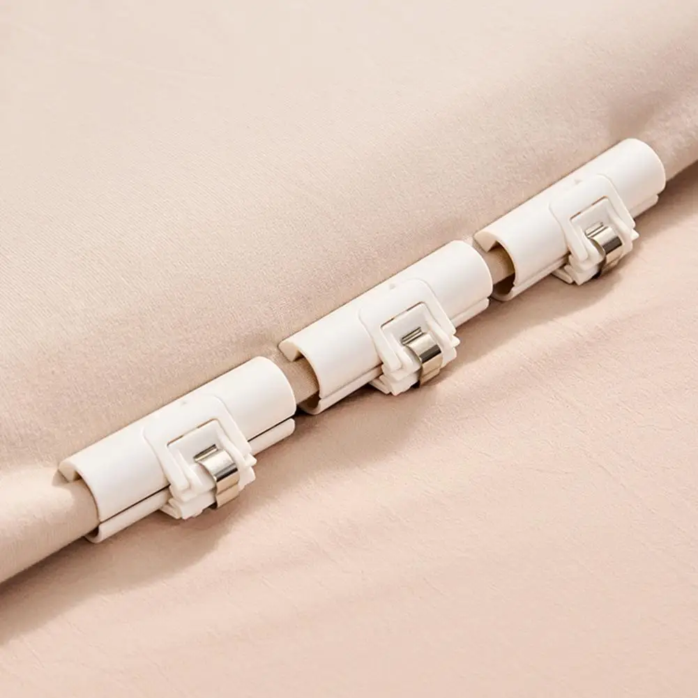 Anti-slip Bed Sheet Holders 6pcs Quilt Clips with Anti-slip Serrated Grippers Spring Buckle Sheet Holders Easy Install Bed Sheet