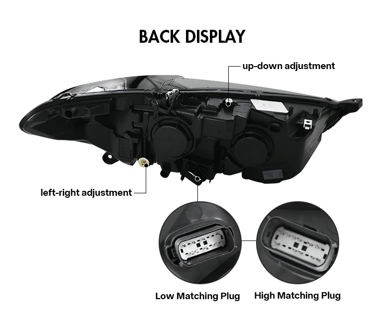 Фара для Ford Fusion 2013-2016 всех моделей с двумя линзами