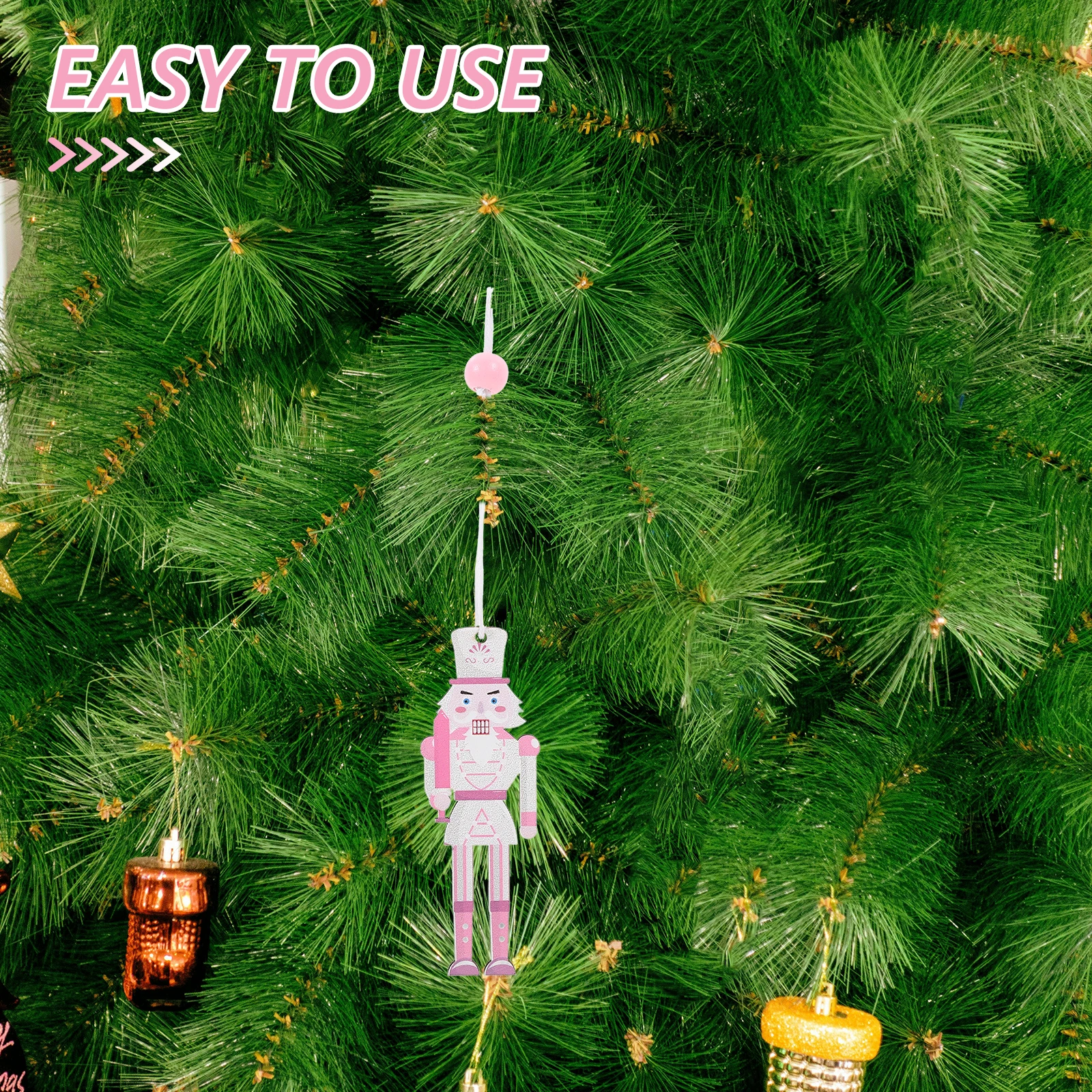 

8Pcs Nutcracker Wooden Christmas Ornaments Hanging Decorations Bright Colors Xmas Tree Classic Holiday Decor Xmas Nutcrackers