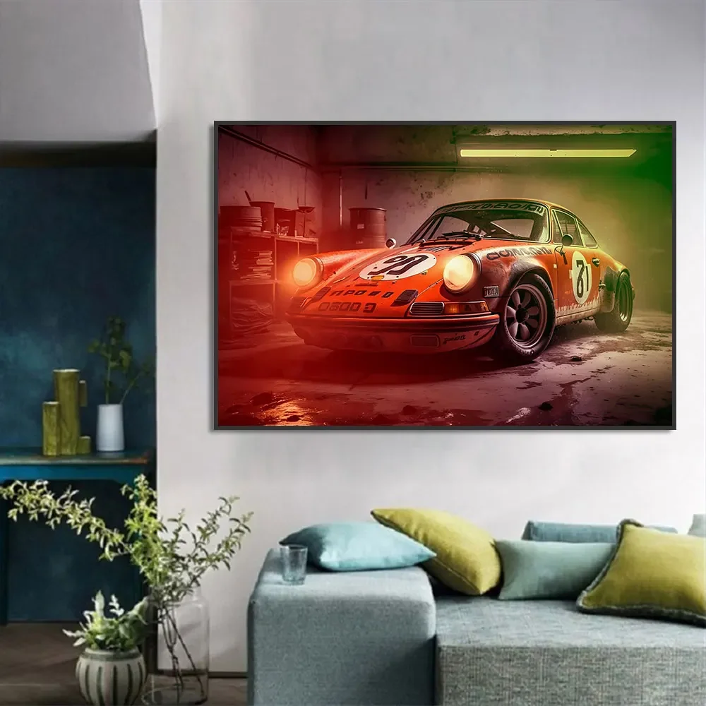 911 GT3 RS Car Generation Supercar Wall Arts Posters Canvas Painting for Room Office School Decoration Stuff Home Decor