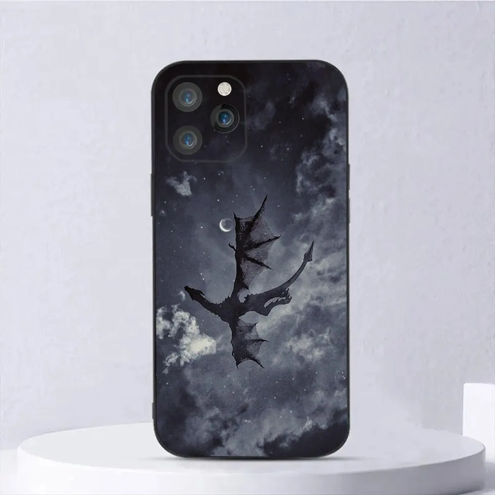 Dragon F-Fourth W-Wing Phone Case For iPhone 16,15,14,13,12,11,Plus,Pro Max,XS,X,XR,SE,Mini,8,7 Soft Silicone Black Cover
