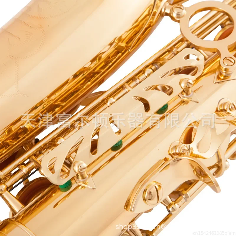 Eb Alto New Saxophone High Quality Brass Gold Lacquer E Flat Alto Sax Woodwind Instrument With Carrying Case and Accessories