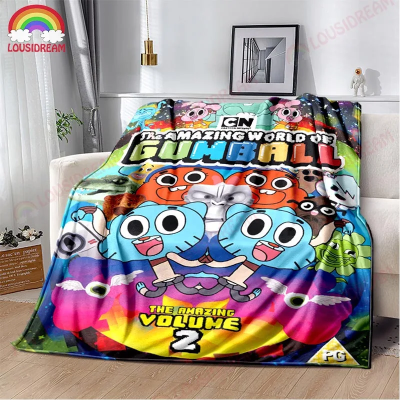 The Amazing World Blanket For Sofa Bed Travel Gumball Blanket Super Soft Cartoon Blanket Couch Sofa Bed Birthday Gift