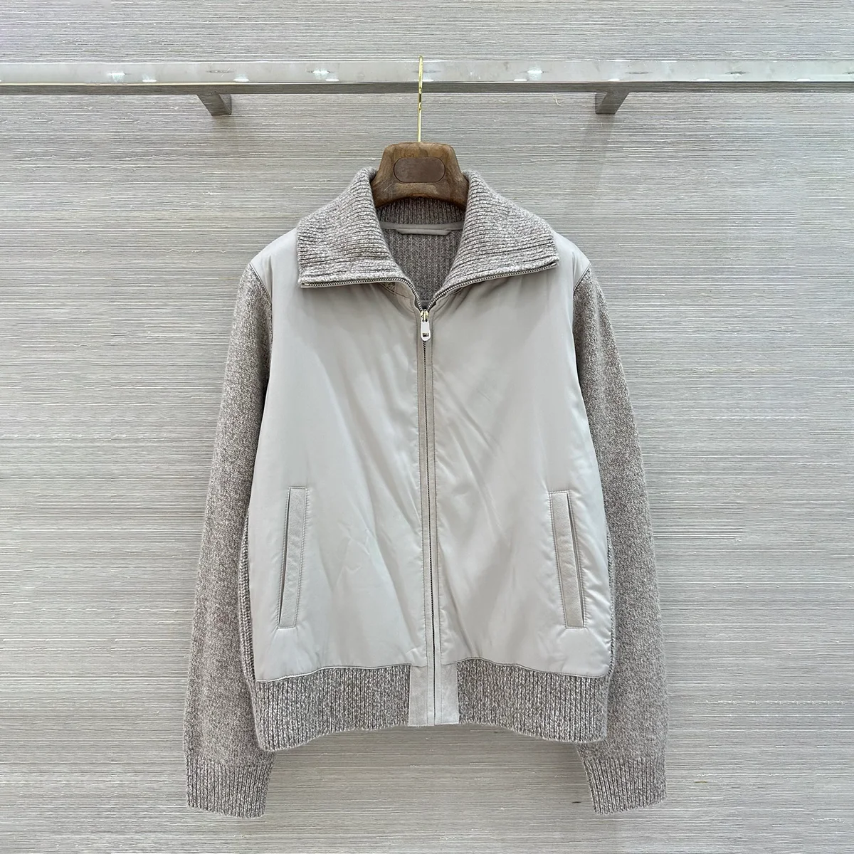 2026 high-quality women's collar zipper simple commuting short jacket26930148
