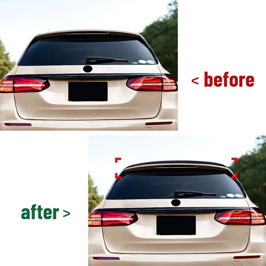 

Rear Roof Lip Spoiler For Mercedes Benz E Class S213 Estate 2016-2023 AMG Rear Trunk Wing Car Accessories Body Kit Tuning