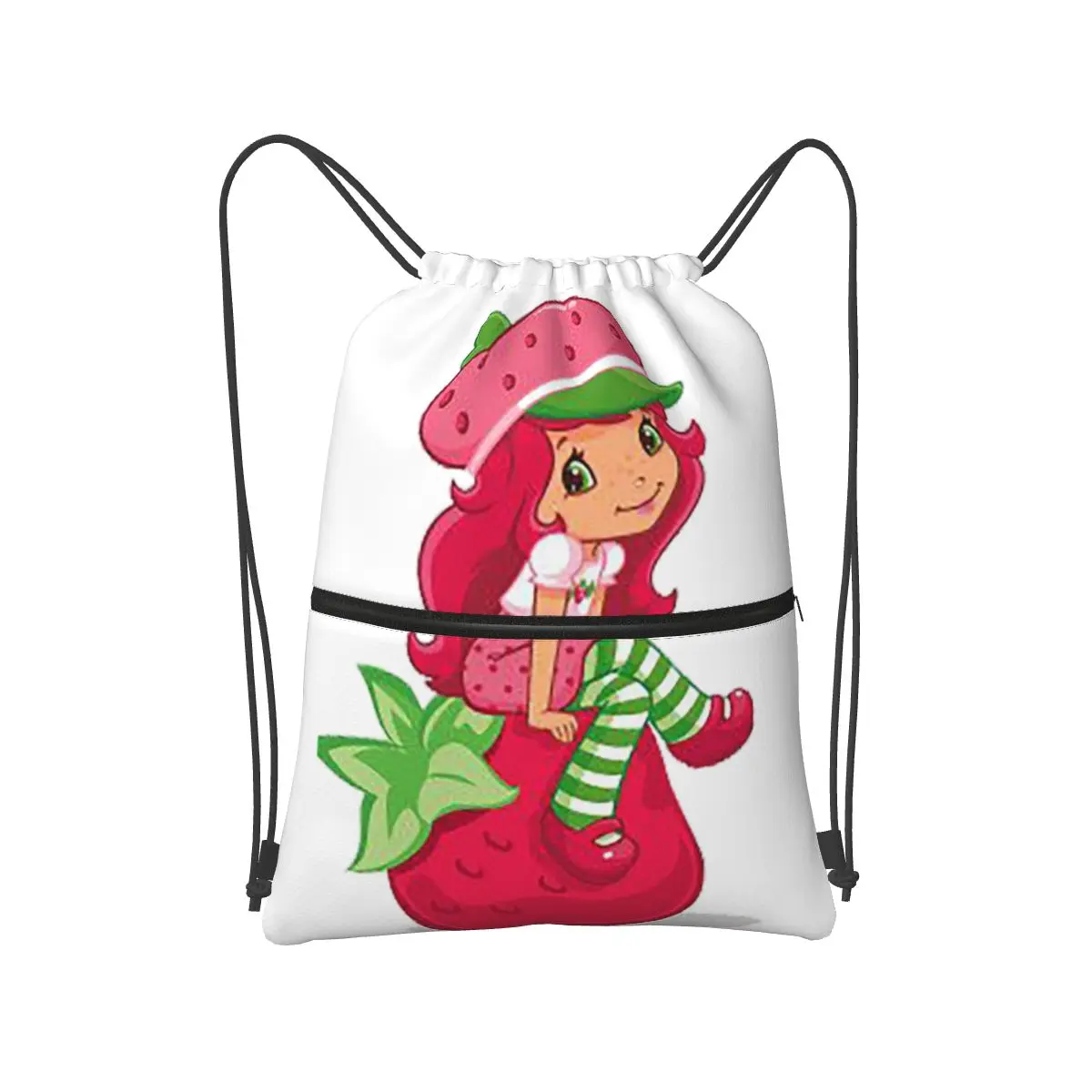 

Strawberry Shortcake Girl Cartoon Anime Backpacks Fashion Drawstring Bags Sports Bag Book Bags for Man Woman School