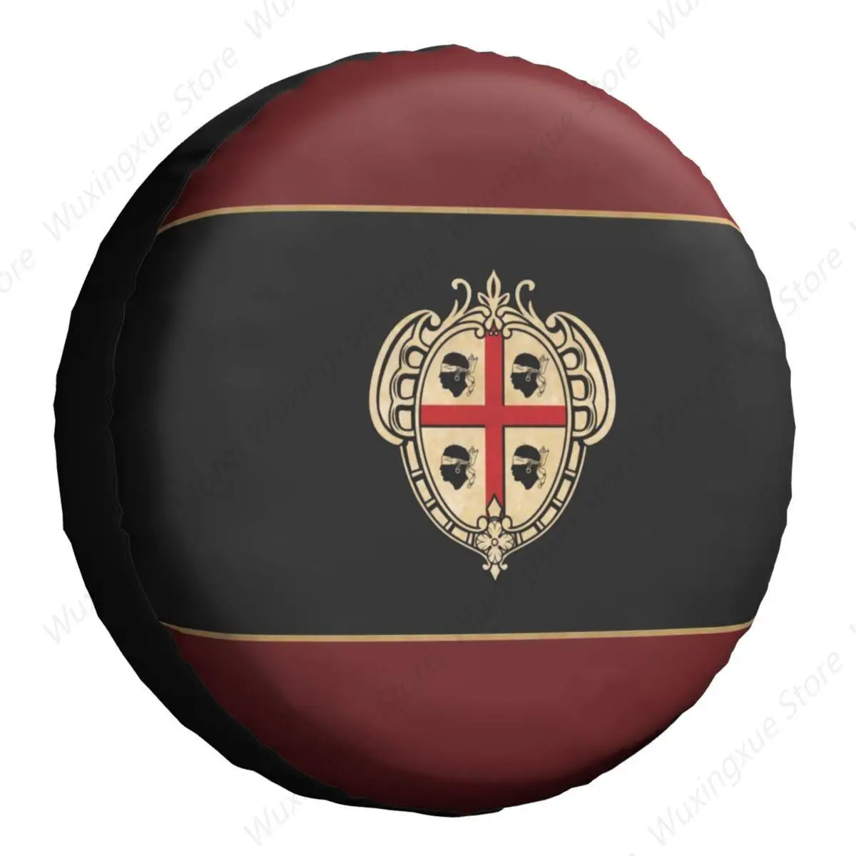 

Custom Sardinia Coat Of Arms Spare Wheel Tire Cover Case for Suzuki Mitsubish Italy Patriotic Vehicle 14" 15" 16" 17"