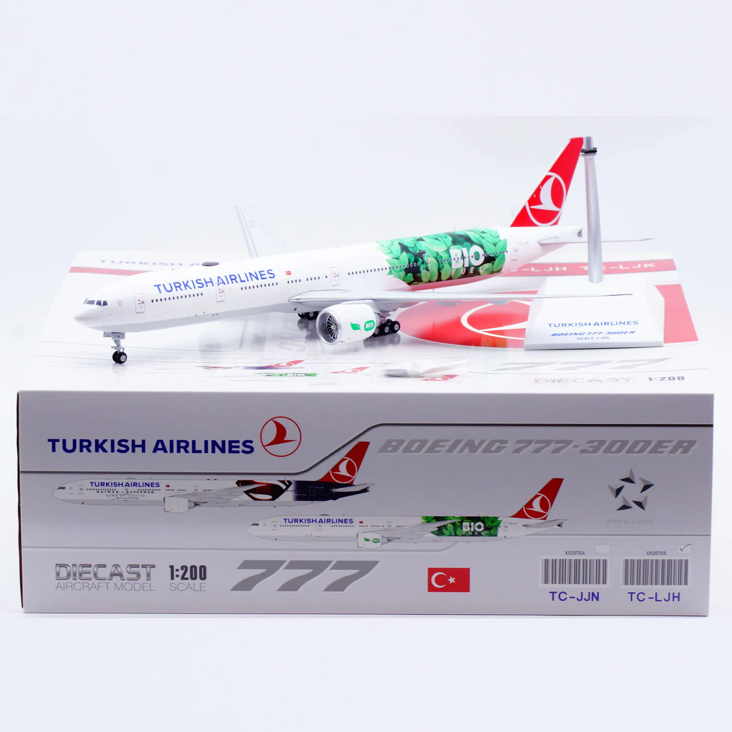 

XX20705 Alloy Collectible Plane Gift JC Wings 1:200 Turkish Airlines Boeing B777-300ER Diecast Aircraft Jet Model TC-LJH