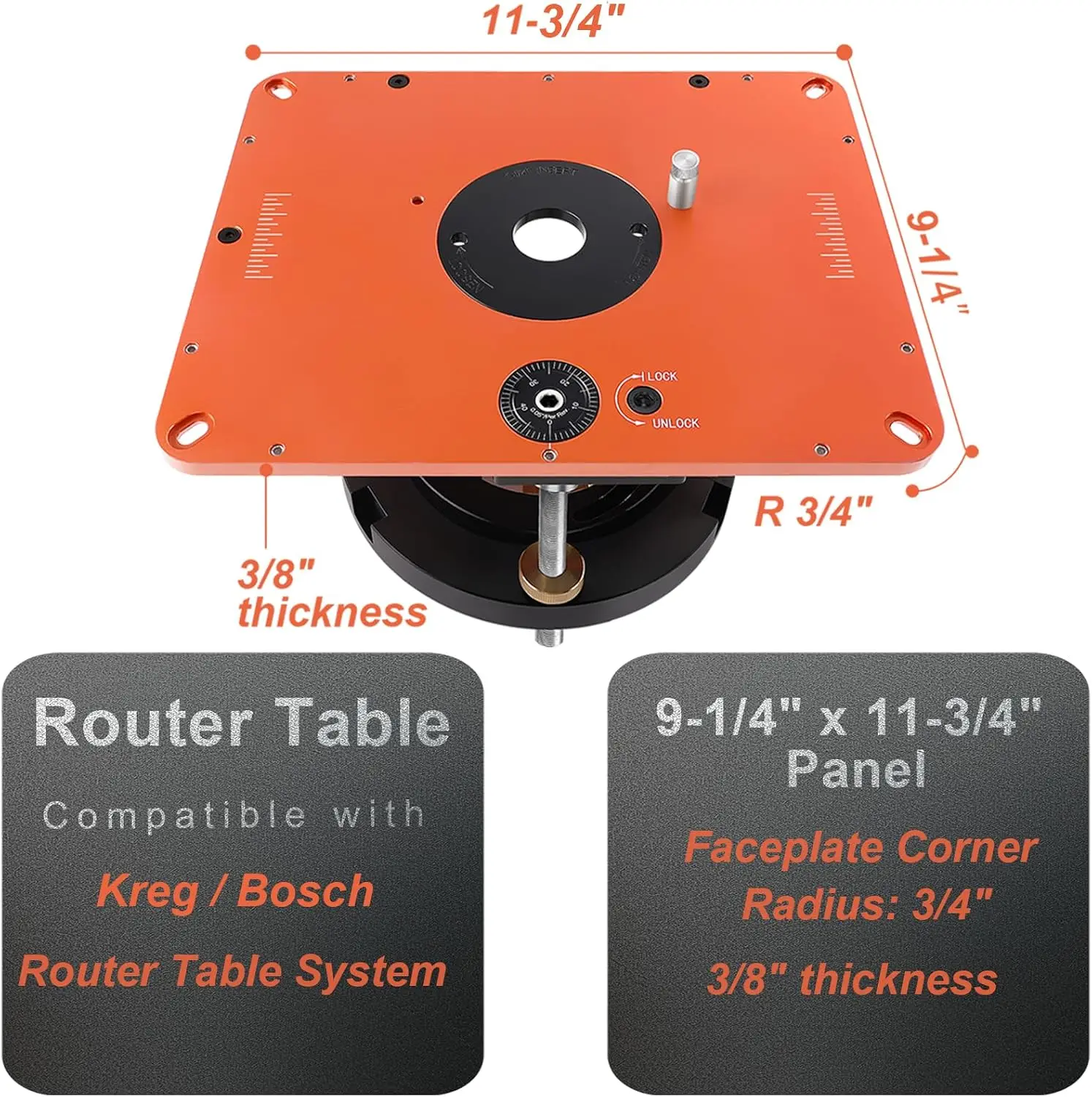 Router Lift for 3-1/2