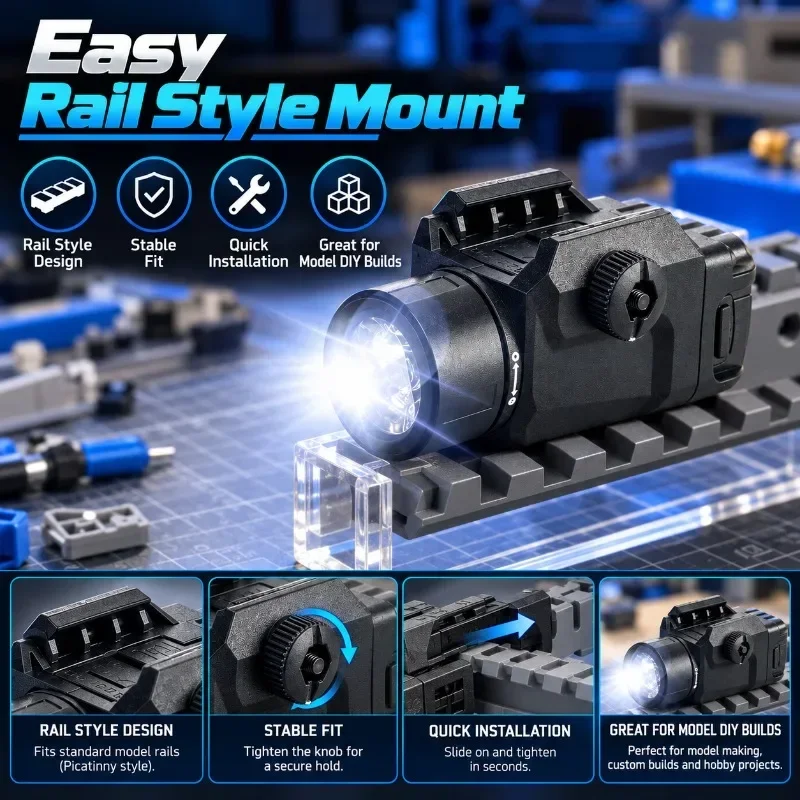 Rail Fit Stream Light Plastic Under Mount Flashlight Night Hobby Light