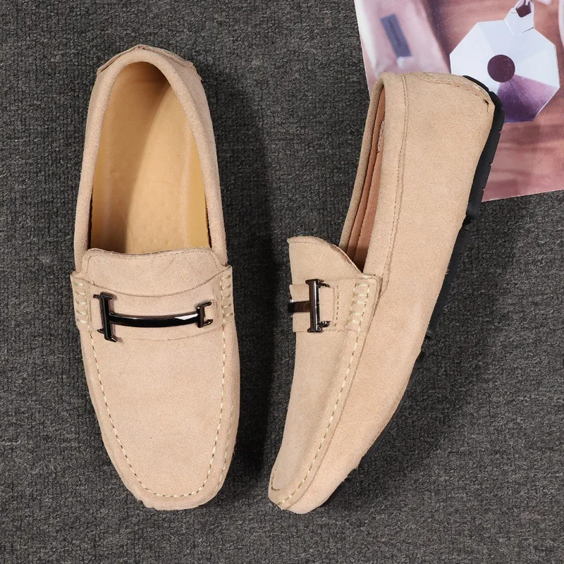 Fashion Colorful Men Casual Moccasins Loafers Khaki Male Business Office Shoes Driving Shoes for Men Plus Size 46 47 48