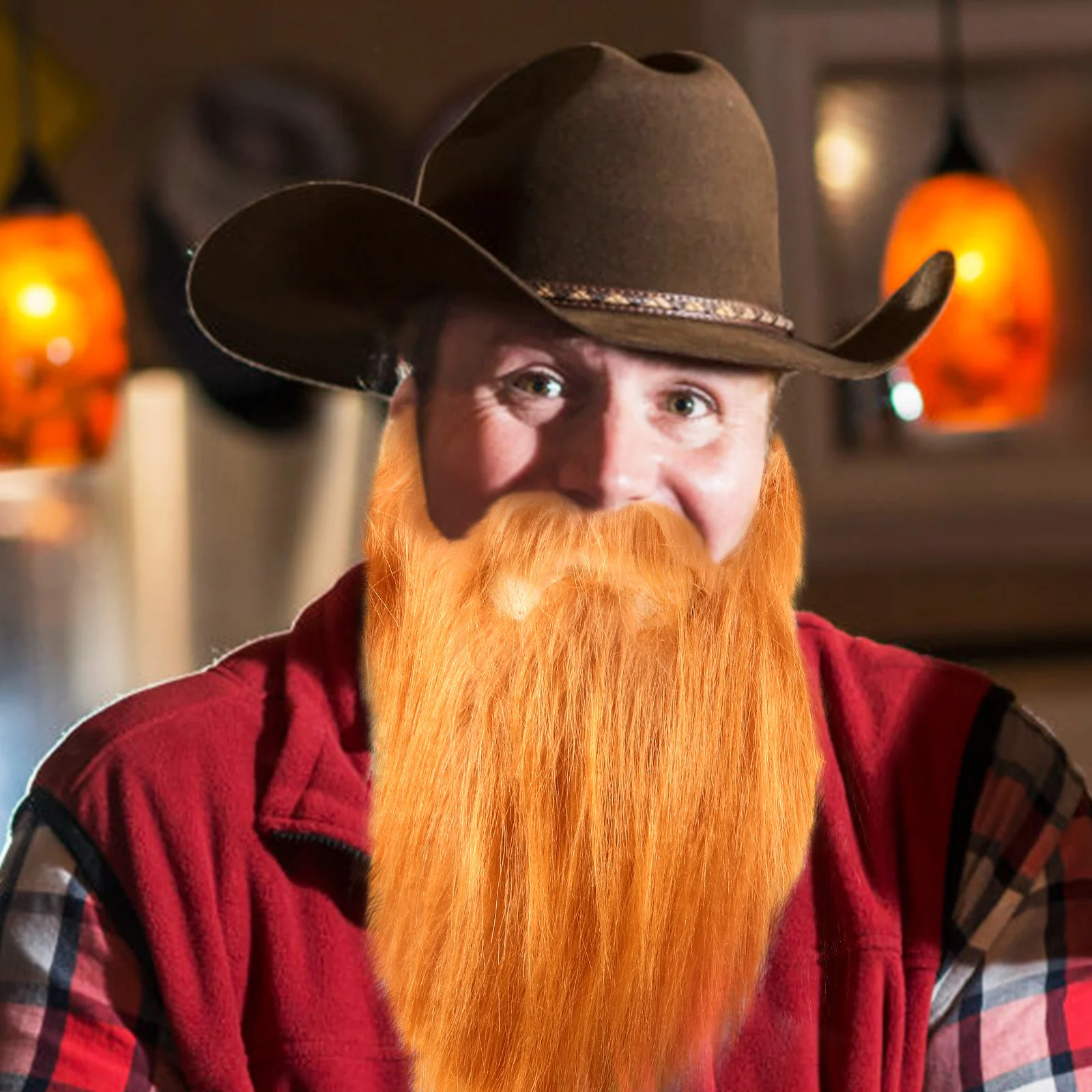 Stilvoller gefälschter Bart für Männer, Halloween-Kostüm-Requisite, realistisches Design, Cosplay-Zubehör, vielseitiges Outfit, passender gefälschter Bart