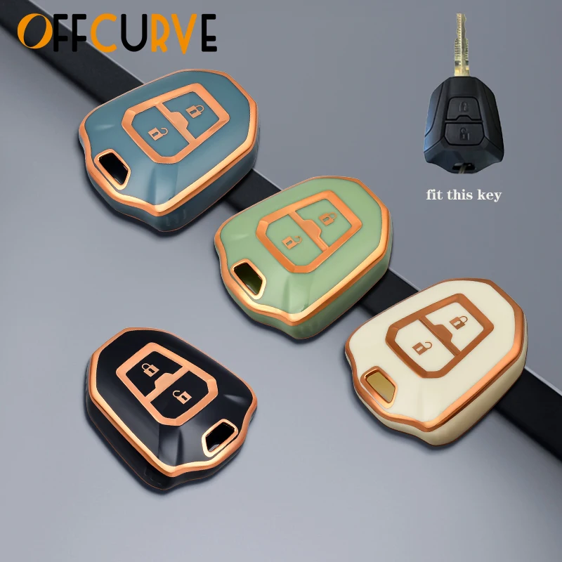 TPU Car Key Case For Isuzu New D-max Mu-x DMax Mux Truck Remote Control Fob Cover Keychain Protector Bag Accessories 2 Buttons