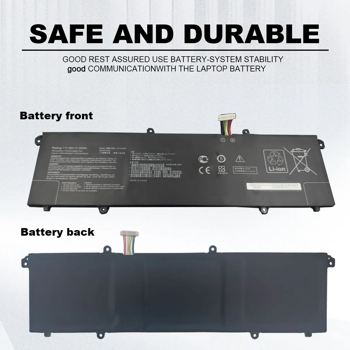 Imagem -06 - Dxt-bateria do Portátil para Asus C31n19006 K533f S433fl S521fa S533fl V533f Vivobook S14 S433fa-am035t Novo