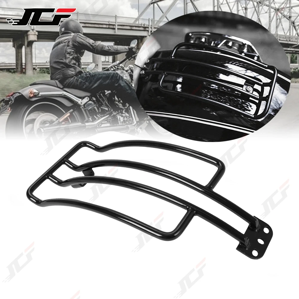 Motorcycle Gloss Black & Matte Black Rear Solo Seat Luggage Rack Support Shelf For BMW R18 2020 2021 2022