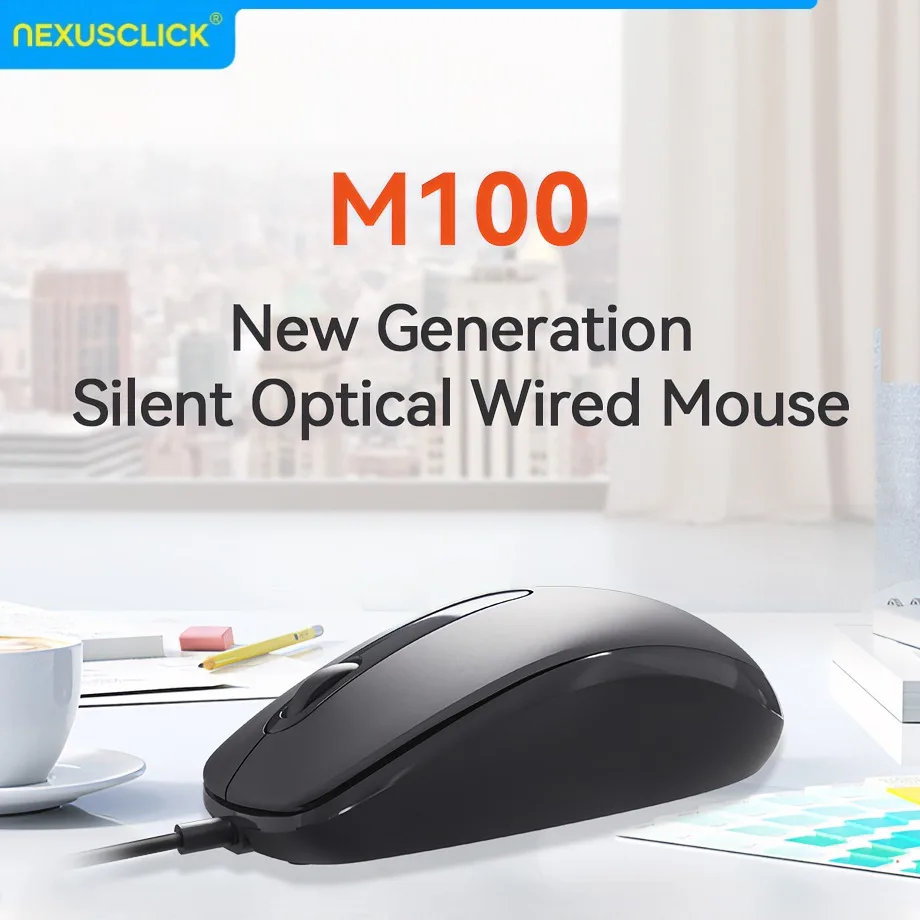 NexusClick Quiet Click Rechargeable Wireless Mouse,Dual Mode Bluetooth+2.4G,3200 DPI Adjustable ErgonomicLong Battery for Office
