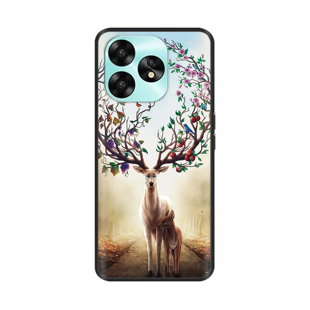 Casing ponsel UMIDIGI A15 A15C, pelindung ponsel tahan guncangan silikon hitam lembut mewah untuk UMIDIGI A15C Funda UMIDIGIA15