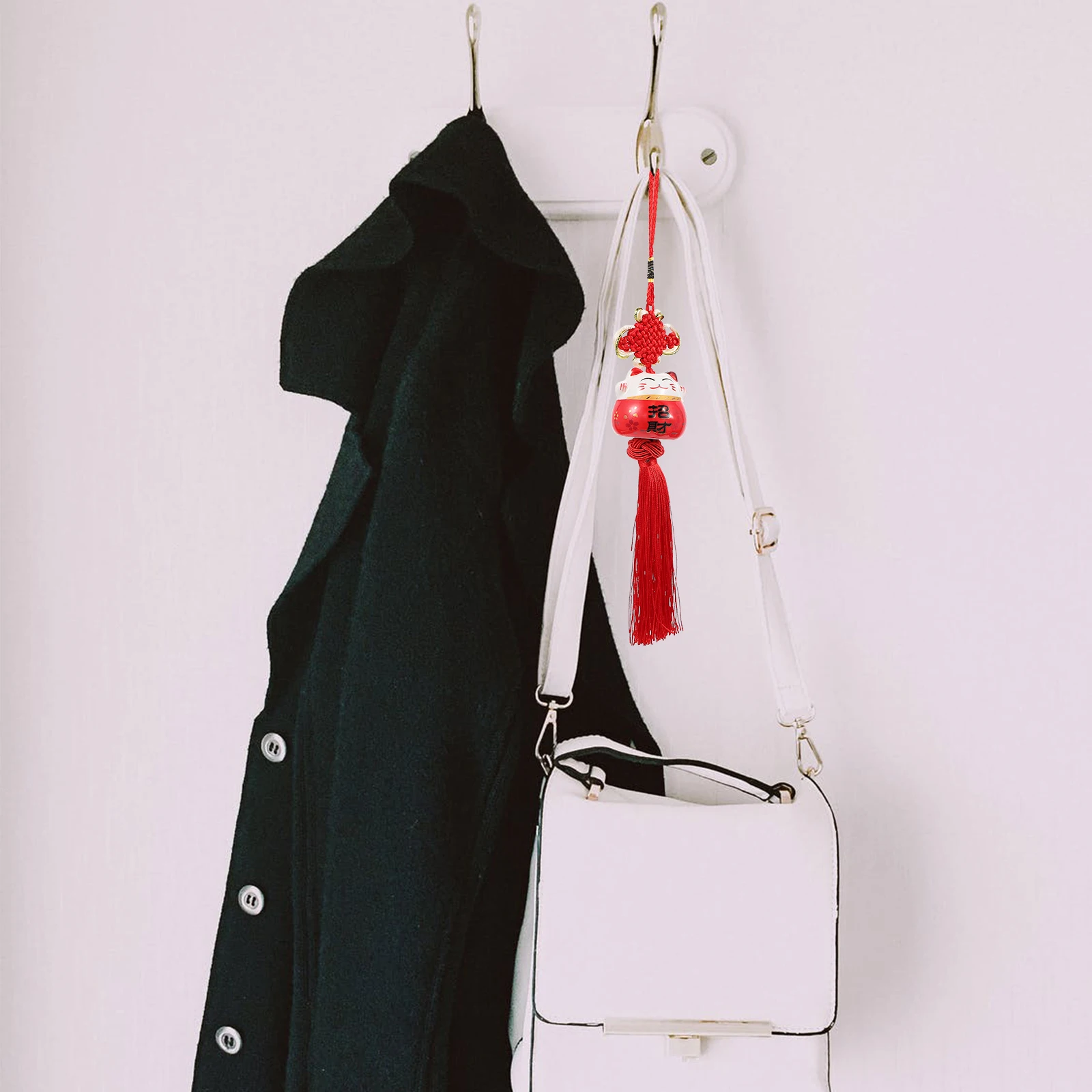 

3Pcs Chinese Knot Tassel Pendants Red Car Hanging Decoration Keychain Bag Ornaments Good Luck Charm Red Chinese Knot