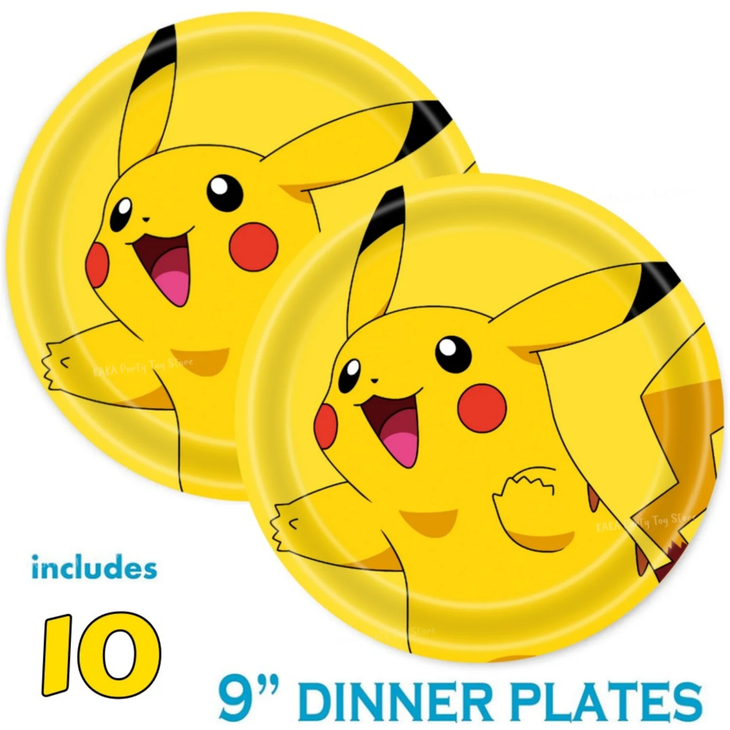لوازم حفلات أعياد الميلاد من بوكيمون - مجموعة أدوات مائدة بيكاتشو، أطباق ورقية، أكواب مناديل، ديكورات حفلات الأطفال #5