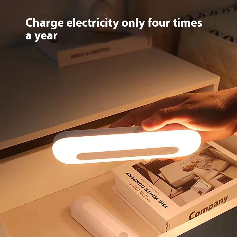 誘導式ナイトライト-led充電式-ワイヤレス-長尺-磁気吸着式-粘着キャビネット-ワードローブライトストリップ