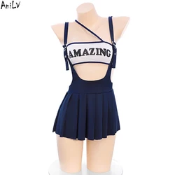 AniLV Konkurs gry Cheerleading Team Uniform Anime Student School Clothes Kostium Cosplay