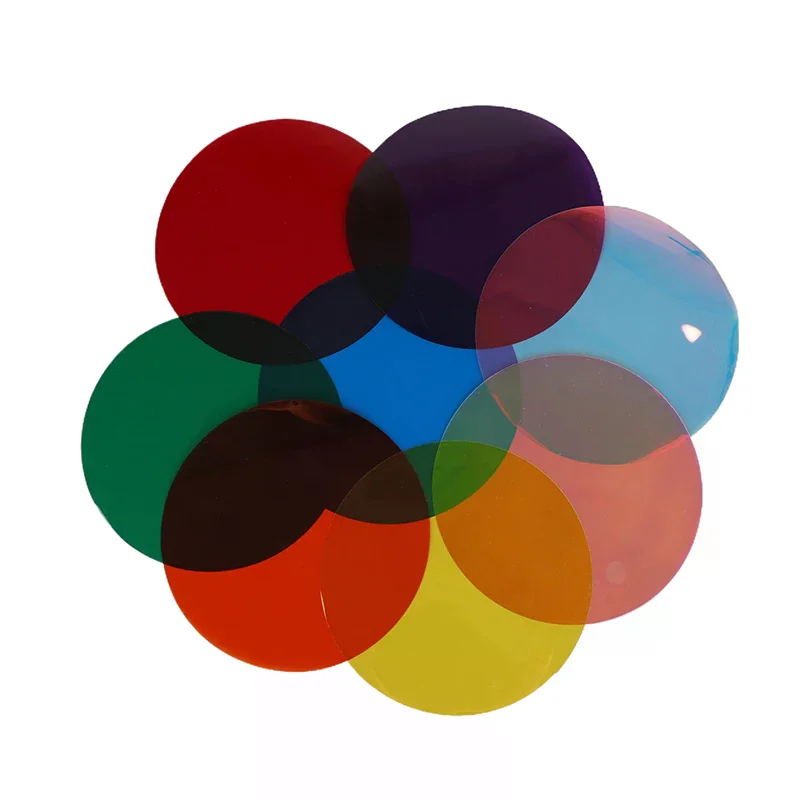 5/10Pcs 10CM Lamp Color Correction Film Self Adhesive Transparent Filter Sheets Light Gel For Headlights Bedrooms Living Rooms