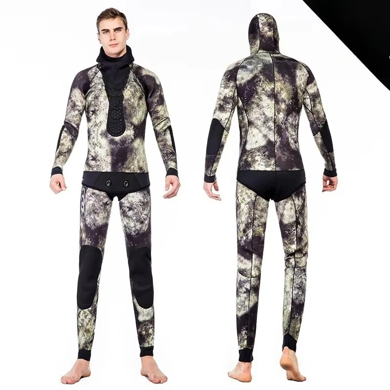 3.5Mm Diving Suit Fishing Suit Split Hooded Hunting Diving Suit Wetsuit Clothes
