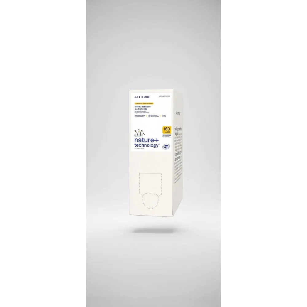 

Natural Plant-Based Laundry Detergent Refill, EWG Verified & Vegan, HE Compatible, Citrus Scent, 160 Loads