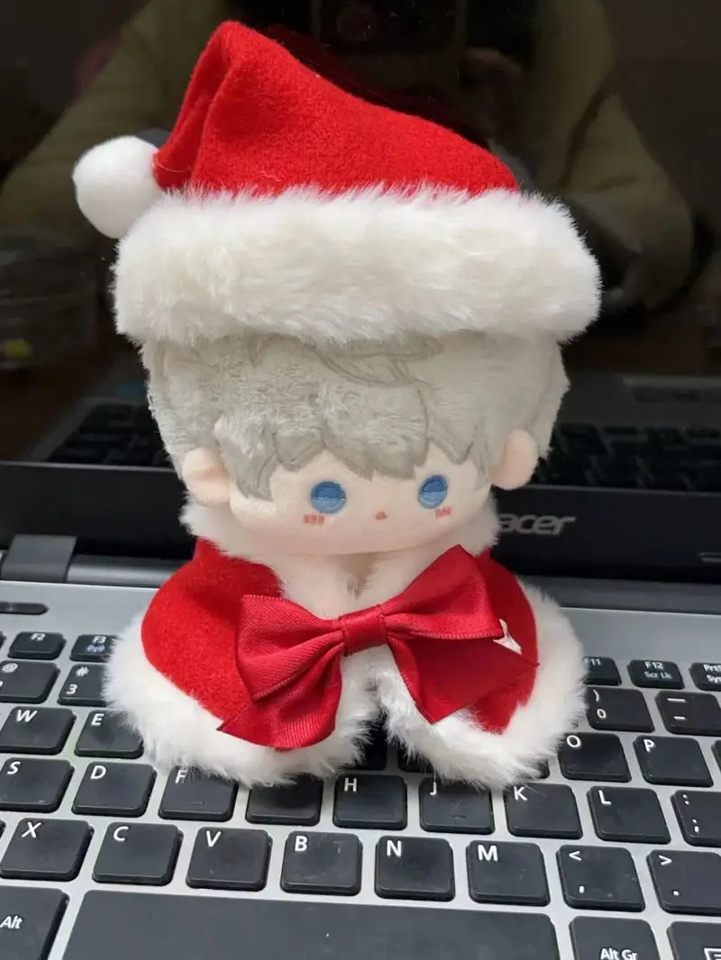 10cm algodão boneca traje de natal chapéus xales capas com capuz ídolo boneca roupas de férias vestir-se acessórios brinquedo diy presente ﻿