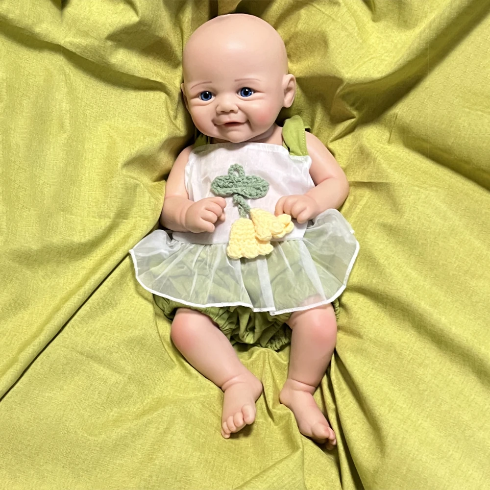 Waterproof 18 Inch Reborn doll Full Body Platinum silicone soft Girl Handmade Baby Real Lifelike doll for Xmas gift birthday toy