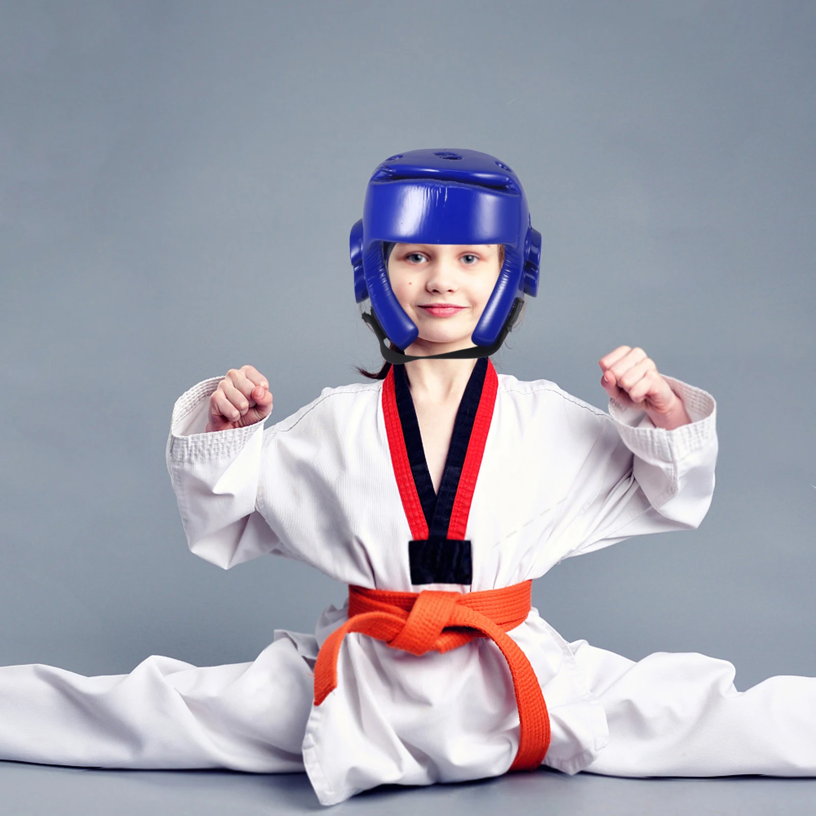 

Kids Sparring Headgear Thickened Eva Taekwondo Air Vented Lightweight Shock-Absorbent Martial Arts Protection Gear