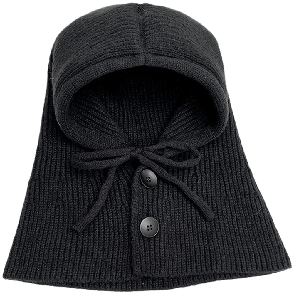 Wool Blend For balaclava Hat Scarf All-in-One Knitted Neck Gaiter for Cold Weather Unisex Warm Head and Neck Coverage