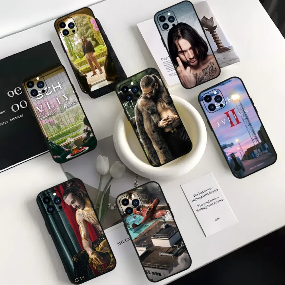 Cool SCH Rapper Phone Case For iPhone Mini 11 12 13 14 15 Pro XS Max X Plus SE XR Black Soft Shell