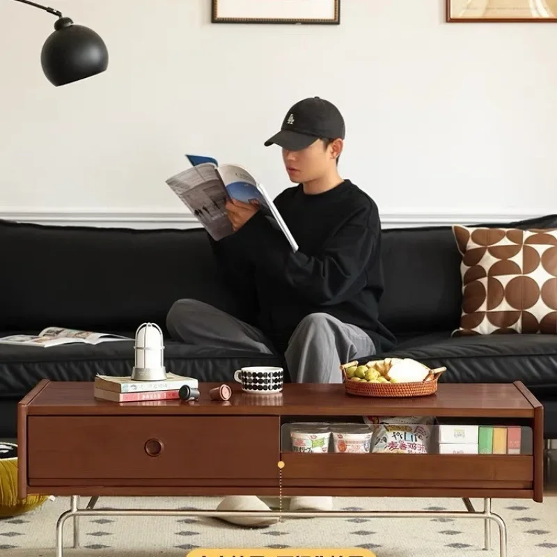 شقة صغيرة على الطراز الياباني أثاث القرون الوسطى طاولة شاي من الفولاذ المقاوم للصدأ قديمة وبسيطة #4