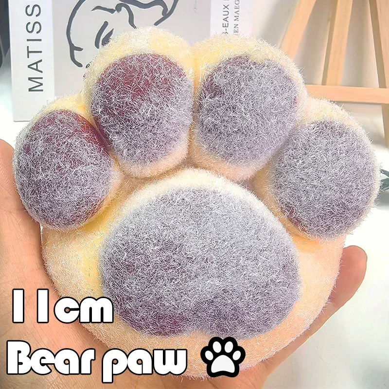11cm Squeeze Bear Paw Toys Cute Soft Abreact Relief Relax Toys Sticky Decompressing Pinching Cat Paw Stress Relief Squishy Toys