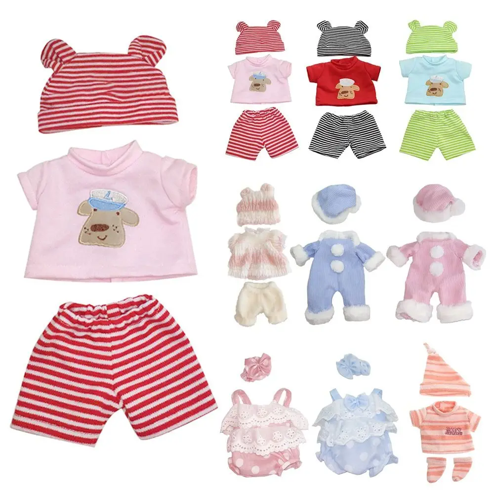 Polyester Reborn Dolls Clothes 30cm Handmade Palm Dolls Dress Colorful Baby Doll Clothes Simulation Baby Outfits