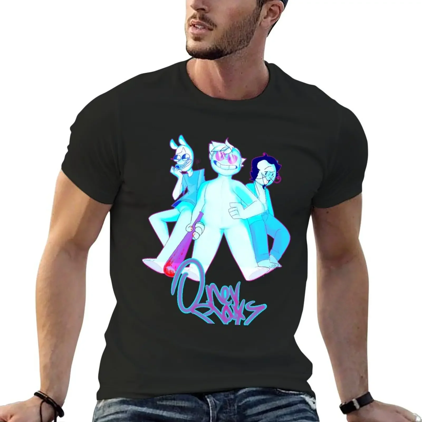 Oneyplays! DingdongVG Julian Oney ! Hotline Miami/Vaporwave Vibe! T-Shirt custom shirt anime tshirt mens shirts graphic tee